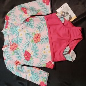 Hudson Baby 2-piece Rashguard Swim Set, 3-6 months